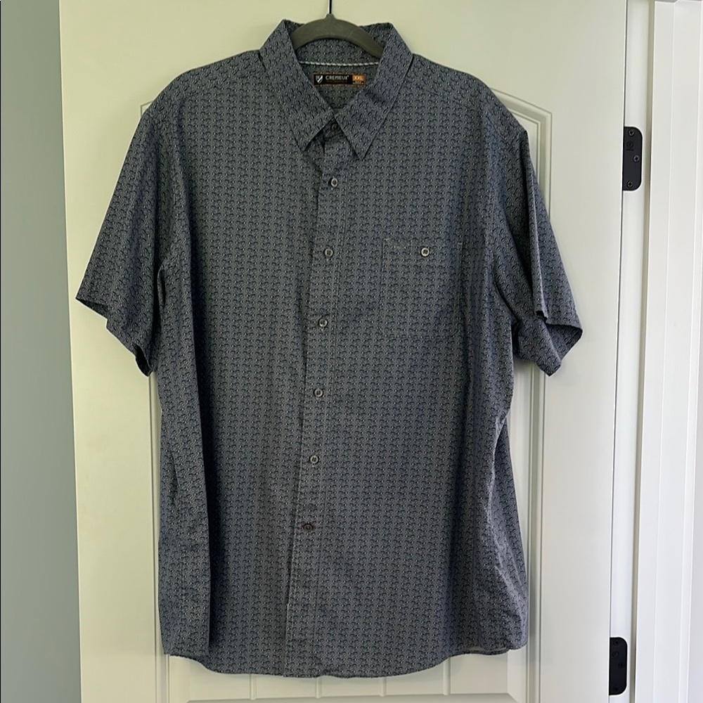 Daniel Cremieux Blue Patterned Short Sleeve Shirt